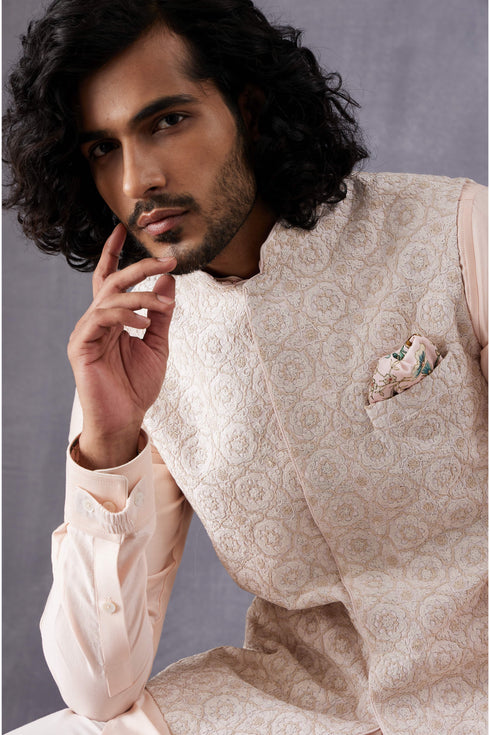 Dori Embroidered Nehru Jacket Set