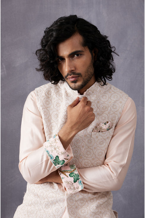 Dori Embroidered Nehru Jacket Set