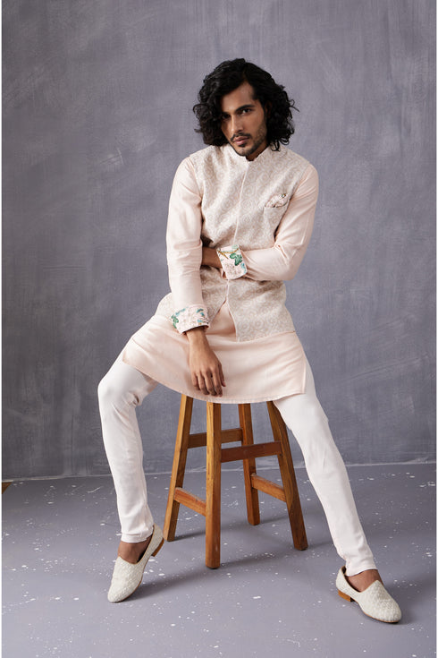 Dori Embroidered Nehru Jacket Set