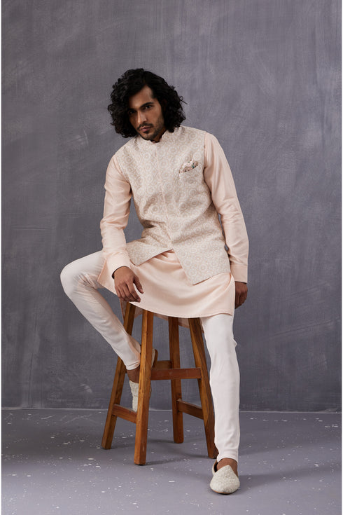 Dori Embroidered Nehru Jacket Set