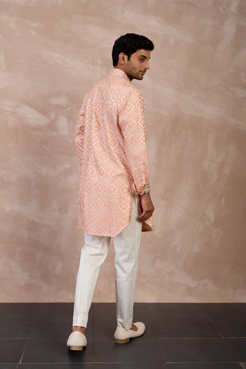 Dice Front Open Edgecut Kurta Set