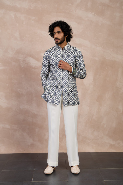 Dice Full Lupi Button Kurta Set