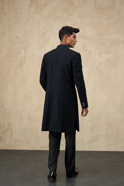 Floral Dori Open Achkan Set