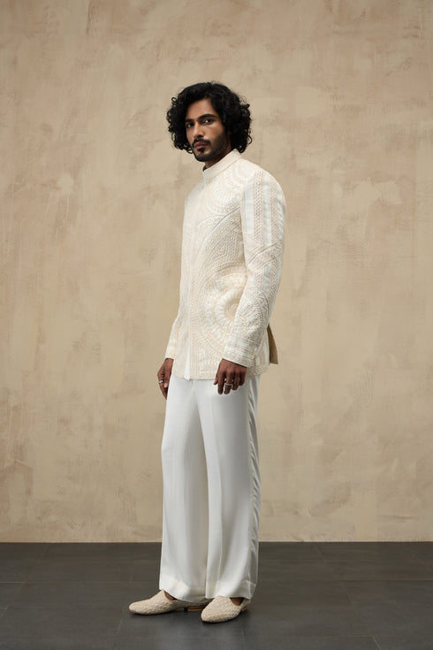 Half Moon Dori Bandhgala Set