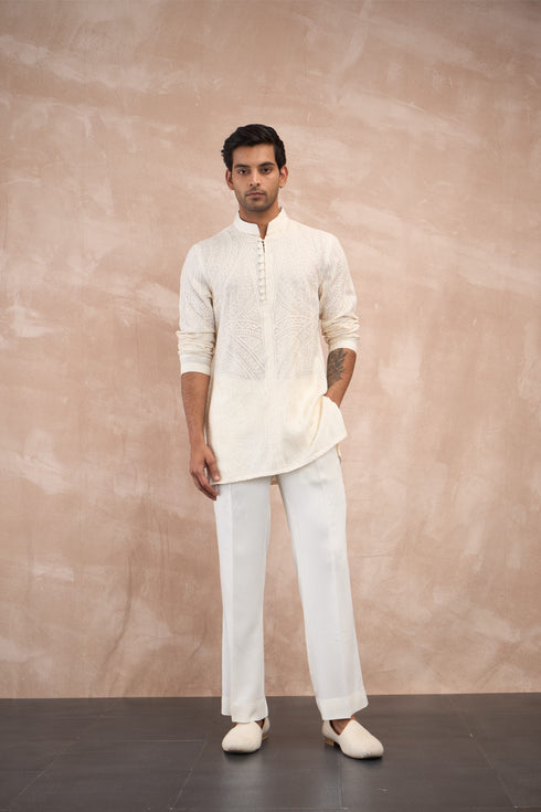 Half Moon Aari Kurta Shirt Set