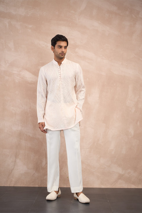 Half Moon Aari Kurta Shirt Set