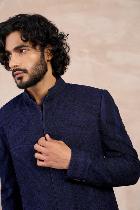 Half Moon Dori Bandhgala Set