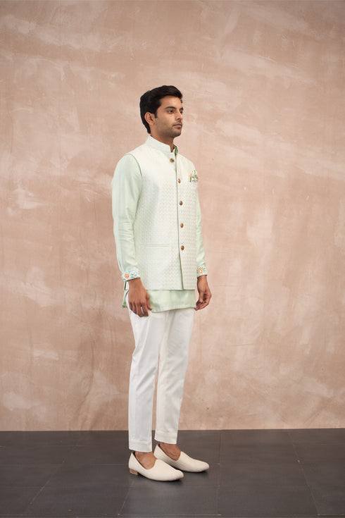Inara Motif Nehru Jacket Set