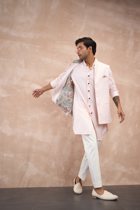 Inara Motif Nehru Jacket Set