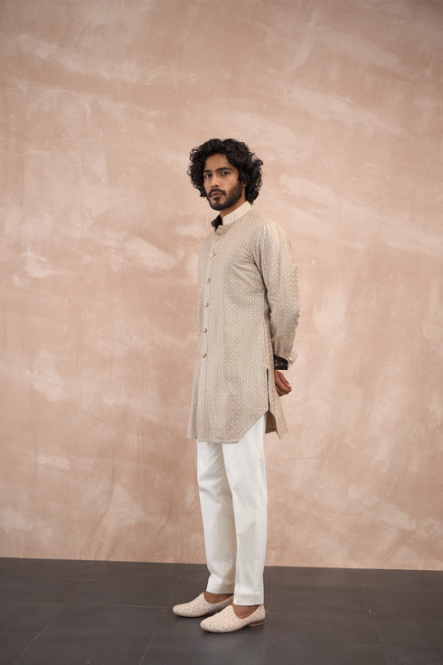 Inara Motif Nehru Jacket Set