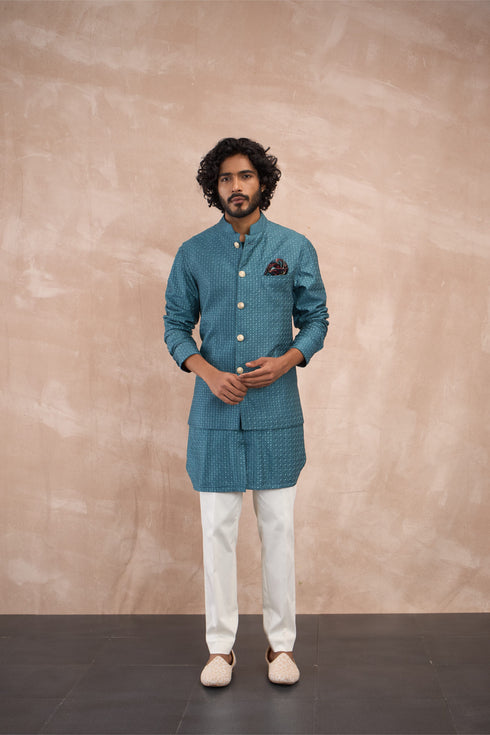 Inara Motif Nehru Jacket Set