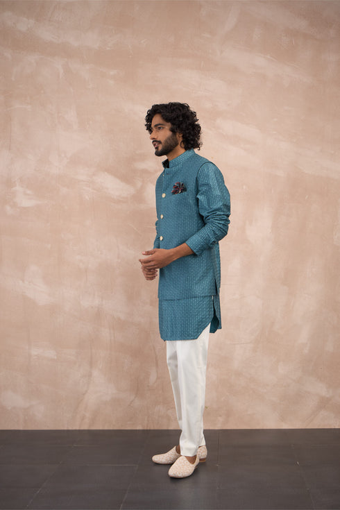 Inara Motif Nehru Jacket Set