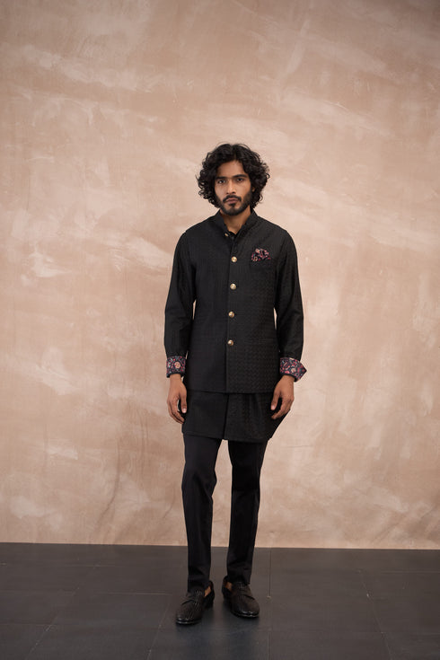 Inara Motif Nehru Jacket Set