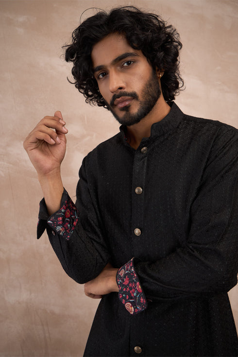 Inara Motif Nehru Jacket Set