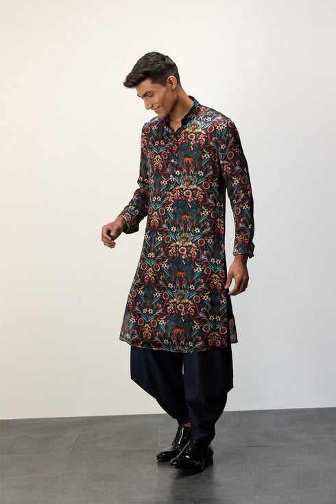 Botenical Blue Kurta Set
