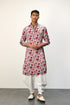 Turquoise Peonies Kurta Set