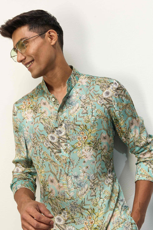 Pastel blue kurta Set