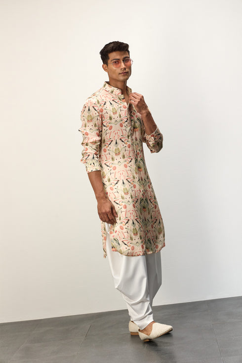 Botenical Peach Kirta Set