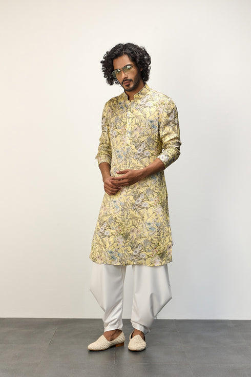 Pastel Yellow Kurta Set
