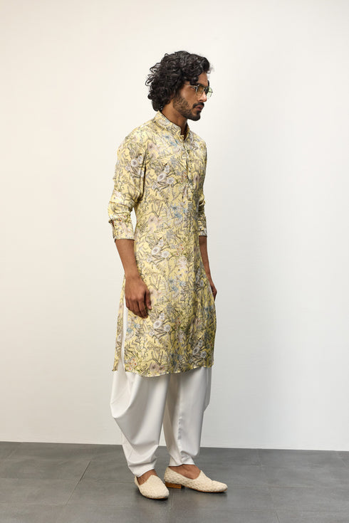 Pastel Yellow Kurta Set