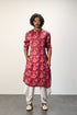 Red Peonies Kurta Set