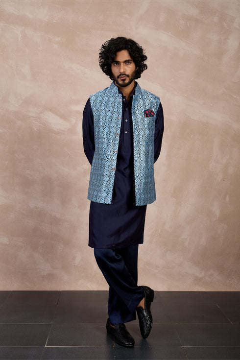 Maze Nehru Jacket Set