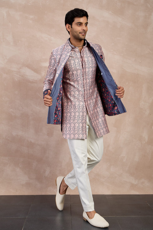Maze Nehru Jacket FOE Kurta Set