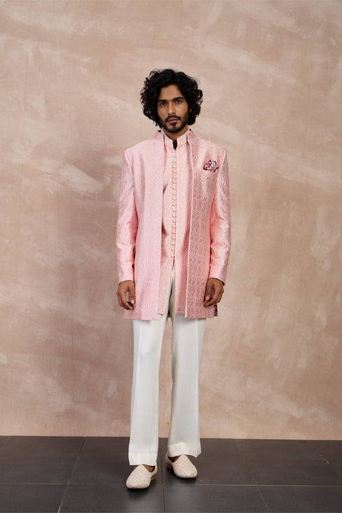 Maze Open Bandhgala Set