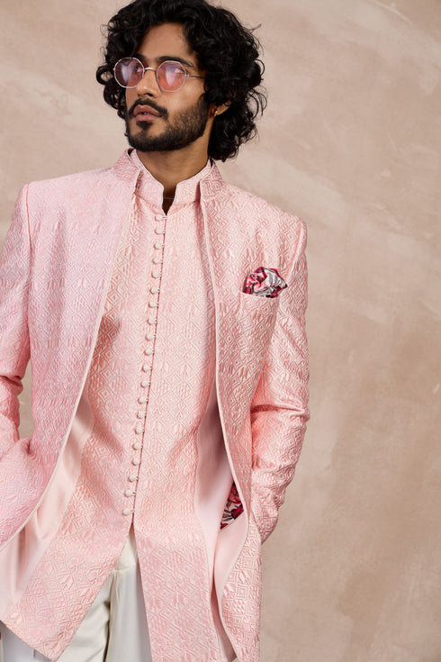 Maze Open Bandhgala Set