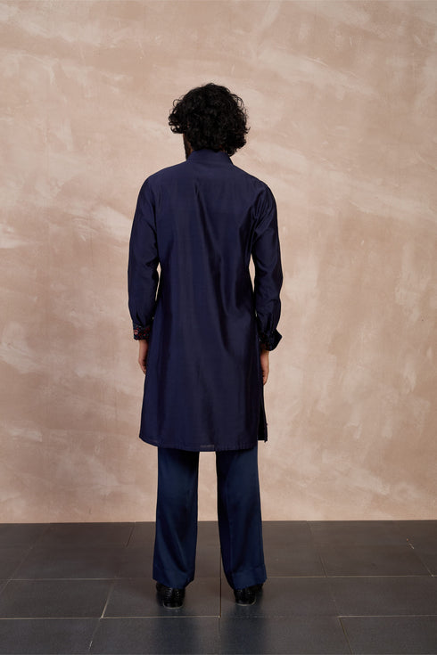 Plain Chanderi Silk Straight Kurta Set