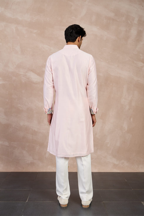 Plain Chanderi Straight Kurta Set