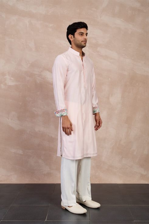 Plain Chanderi Straight Kurta Set