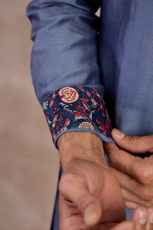 Plain Chanderi Silk Straight Kurta Set