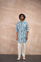 Cobalt Blue Linen Kurta Set
