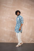 Cobalt Blue Linen Kurta Set