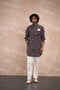Navy Delicate Linen Kurta Set