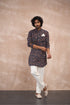 Navy Delicate Linen Kurta Set