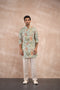 Sea Green Zaal Linen Kurta Set