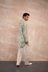 Sea Green Zaal Linen Kurta Set