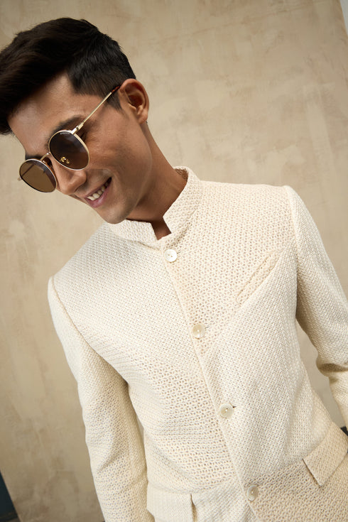 Star Criss-Cross Bandhgala Set