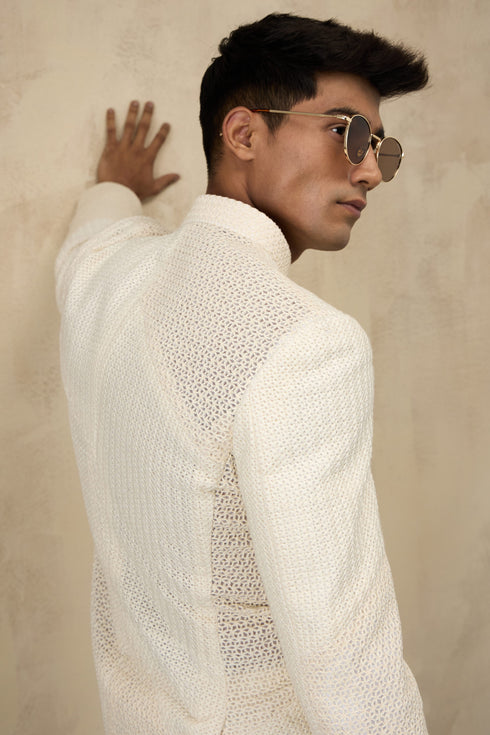 Star Criss-Cross Bandhgala Set