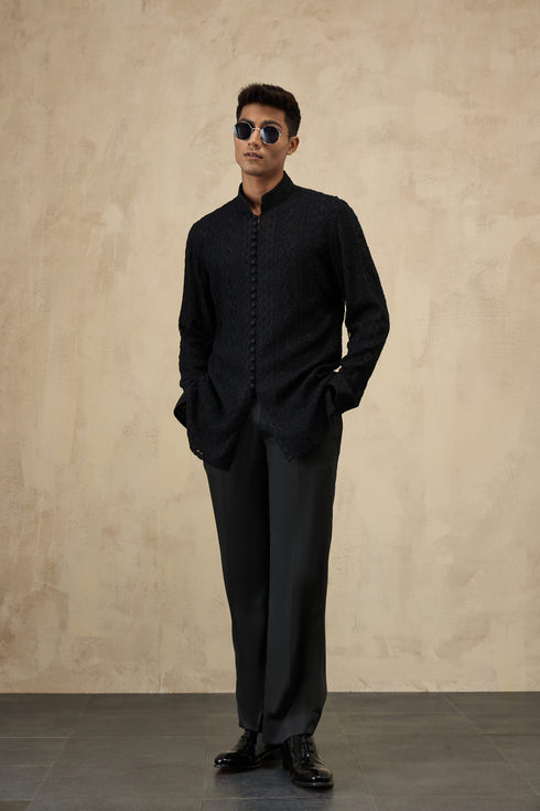 Vertical Dori Full Lupi Button Kurta Set