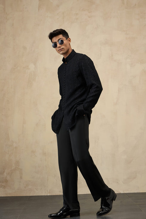 Vertical Dori Full Lupi Button Kurta Set