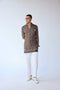 RTW-Squares Bandhgala with Henly False Hem Collar Kurta Set