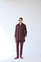 RTW-Poppy Short Open Achkan with shirt collar Kurta Set