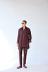 RTW-Poppy Short Open Achkan with shirt collar Kurta Set