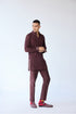 RTW-Poppy Short Open Achkan with shirt collar Kurta Set